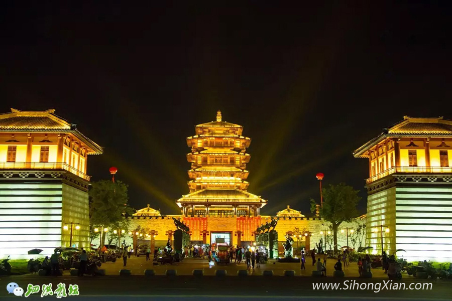 泗洪古徐大橋夜色風情 泗洪古徐城圖片