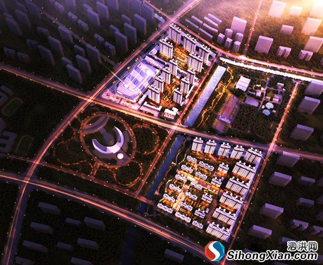 泗洪吾悅廣場平面鳥瞰效果圖